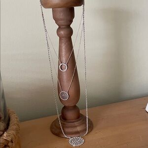 Olivia Welles Silver Layered Pendant Necklace